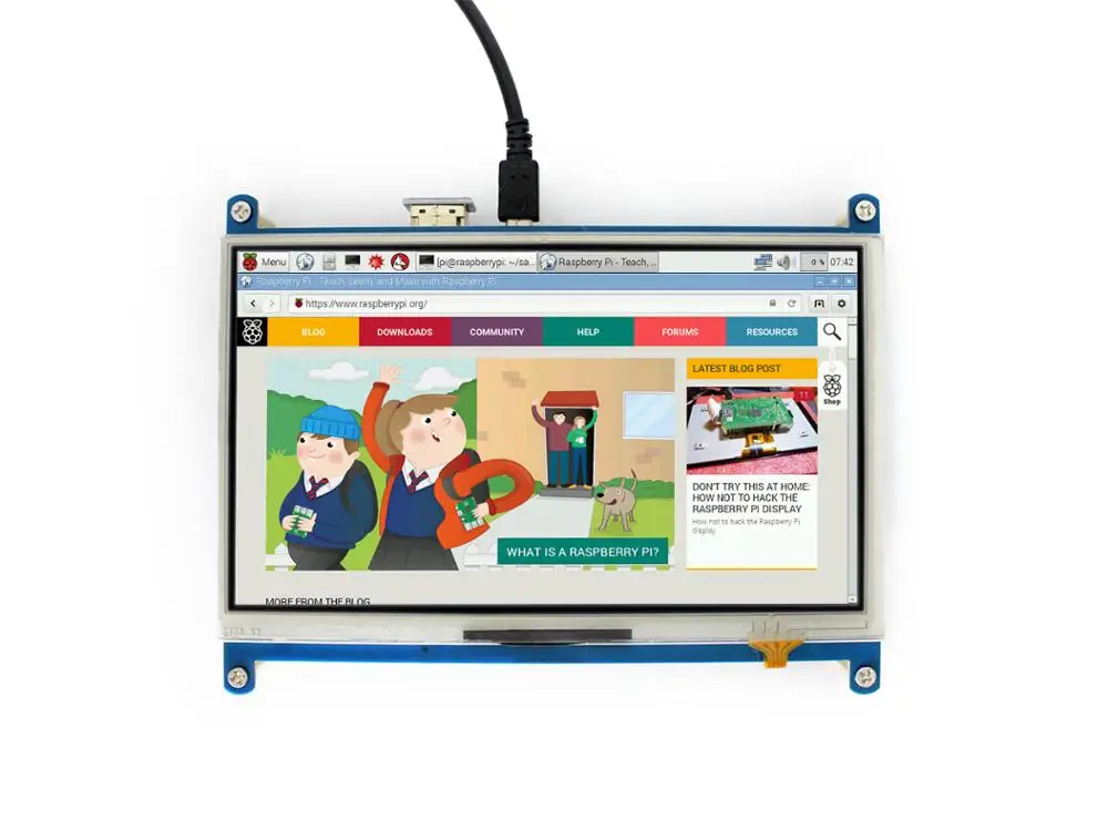 

Waveshare 7inch HDMI LCD 1024 * 600 Resistive Touch Screen LCD HDMI interface Designed for any revision of Raspberry Pi