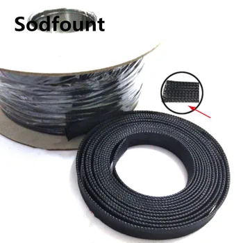 100m 3/4/6/8/10/12/14/16/20/25mm Dia General Wire Protection Black PET Nylon Braided Cable Sleeve 
100m 3/4/6/8/10/12/14/16/20/25mm Dia General Wire Protection Black PET Nylon Braided Cable Sleeve