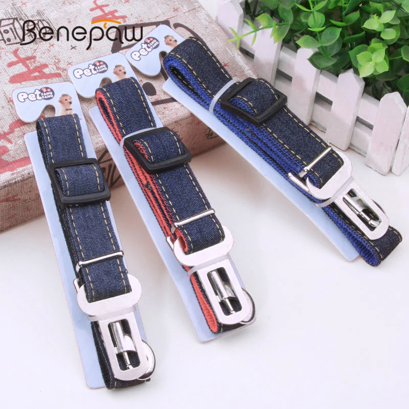 Benepaw Denim Adjustable Dog Car Seat Belt Durable Comfortable Pet Safety Belt For Small Medium Large Dogs Fit All Cars
Benepaw Denim Adjustable Dog Car Seat Belt Durable Comfortable Pet Safety Belt For Small Medium Large Dogs Fit All Cars
