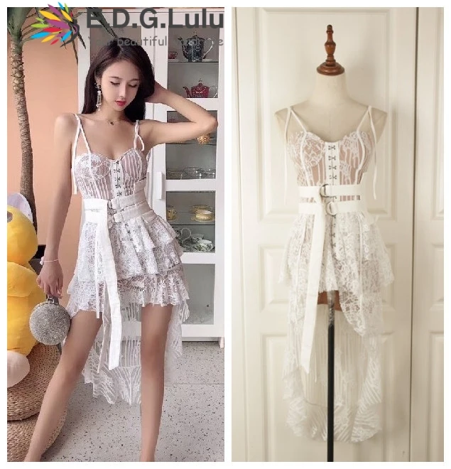 EDGLulu ruffle dress summer dress 2019 fashion runway suspender irregular party sexy lace dress
EDGLulu ruffle dress summer dress 2019 fashion runway suspender irregular party sexy lace dress