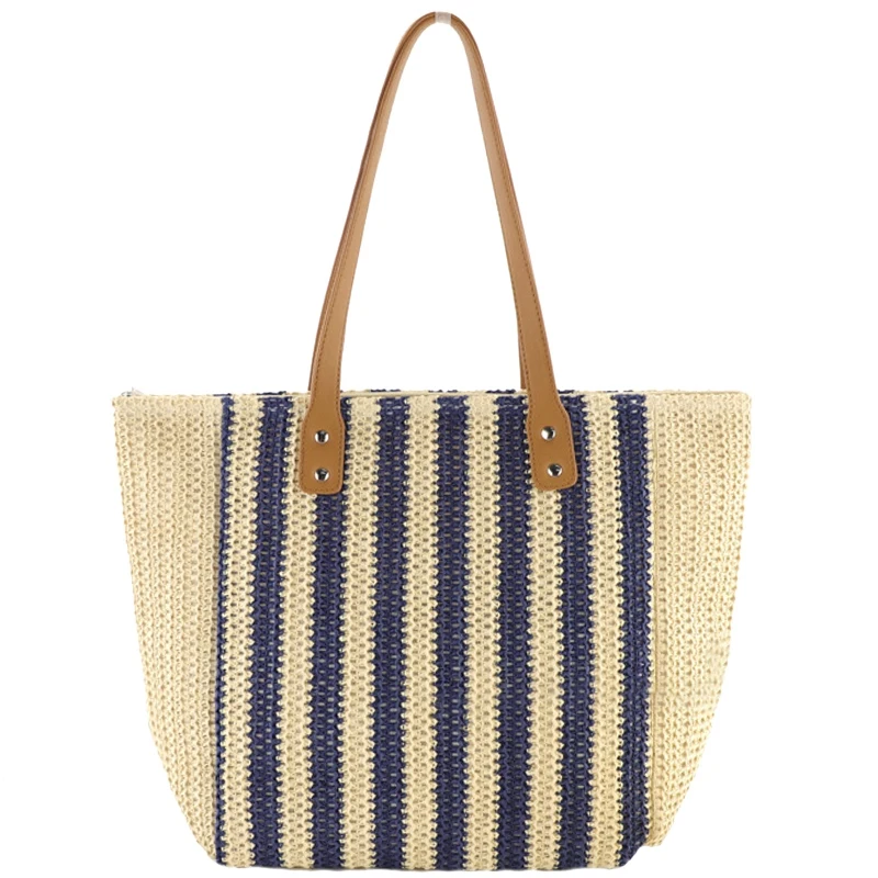 FGGS-New Paper Rope Striped Straw Bag Fashion Large Capacity Woven Bag Single Room Casual Beach Handbag
FGGS-New Paper Rope Striped Straw Bag Fashion Large Capacity Woven Bag Single Room Casual Beach Handbag