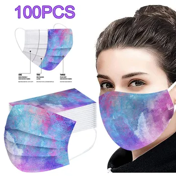200pc Tie Dye Disposable Mask Non-woven 3-layer Face Mask Breathable Mascarilla With Elastic Earband Breathable Adult Mouth Mask
200pc Tie Dye Disposable Mask Non-woven 3-layer Face Mask Breathable Mascarilla With Elastic Earband Breathable Adult Mouth Mask