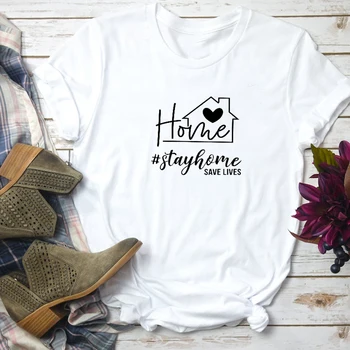 Stayhome Save Lives Slogan T Shirt Women Tumblr Summer Tshirt Introvert Self Quarantine Shirts Cotton Woman Clothes Dropshipping
Stayhome Save Lives Slogan T Shirt Women Tumblr Summer Tshirt Introvert Self Quarantine Shirts Cotton Woman Clothes Dropshipping
