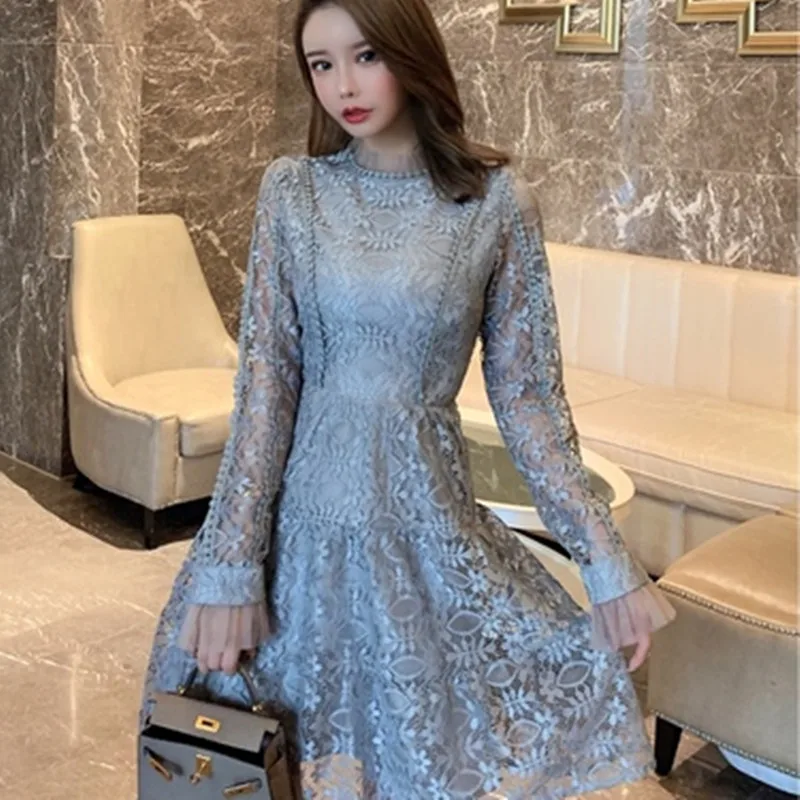 Restoring Ancient Women's Lace Dress 2020 Spring French New Embroidery Lace Princess Dress Fashion Slim Dress Vestidos
Restoring Ancient Women's Lace Dress 2020 Spring French New Embroidery Lace Princess Dress Fashion Slim Dress Vestidos