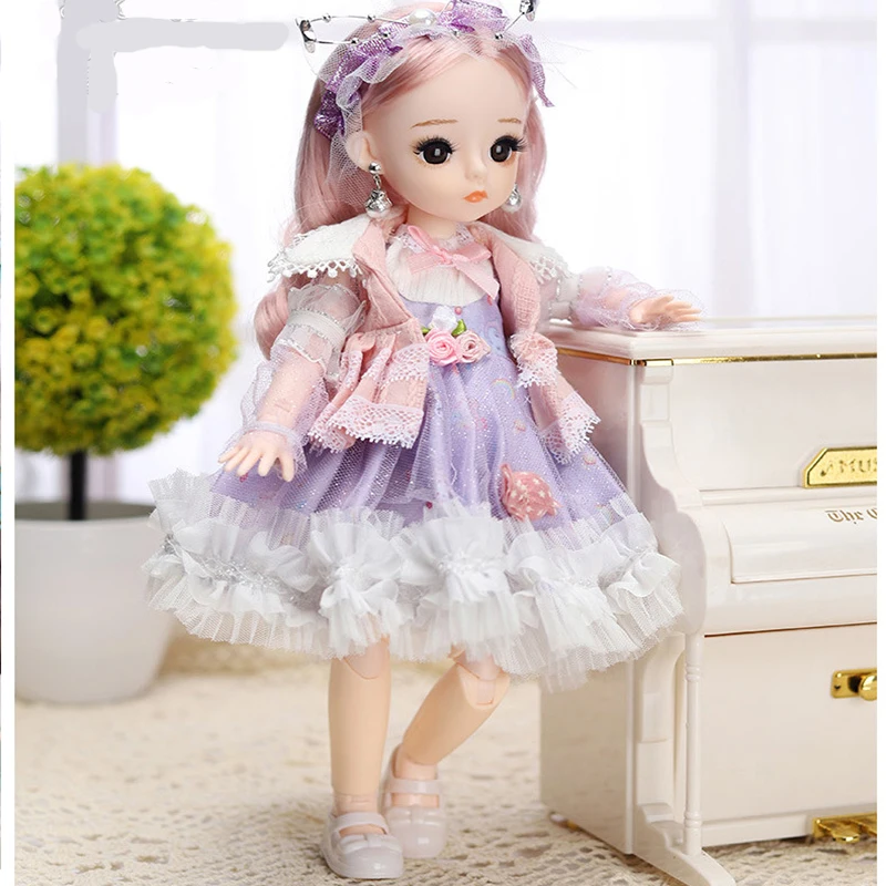 Fashion Dress Bjd Doll 30CM 18 Movable Joints Doll With Cool Dress Suit DIY Bjd Doll Best Gifts For Girl Handmade Beauty BJD Toy
Fashion Dress Bjd Doll 30CM 18 Movable Joints Doll With Cool Dress Suit DIY Bjd Doll Best Gifts For Girl Handmade Beauty BJD Toy