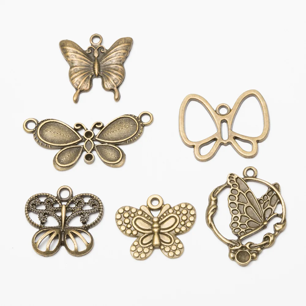 6pcs/set Butterfly Charms Pendants Bracelets Necklaces Anklet Brooch Earrings Handmade Crafts Accessories for Jewelry Making DIY
6pcs/set Butterfly Charms Pendants Bracelets Necklaces Anklet Brooch Earrings Handmade Crafts Accessories for Jewelry Making DIY