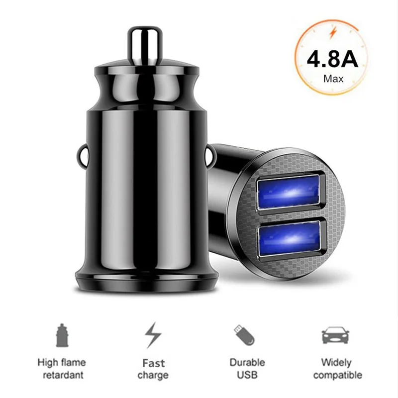 2.4A/3.1A/4.8A Dual USB Car Charger Fast Charger Cigarette Lighter Car Charger For Cell Phone MINI Car Chargers
2.4A/3.1A/4.8A Dual USB Car Charger Fast Charger Cigarette Lighter Car Charger For Cell Phone MINI Car Chargers