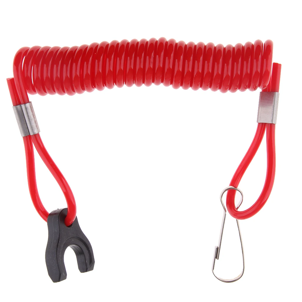 Boat Engine Motor Cut-Off Switch & Safety Tether Lanyard Rope for Tohatsu Outboard Motors ATV Bike - Red Boat Engine Motor Cut-Off Switch & Safety Tether Lanyard Rope for Tohatsu Outboard Motors ATV Bike - Red