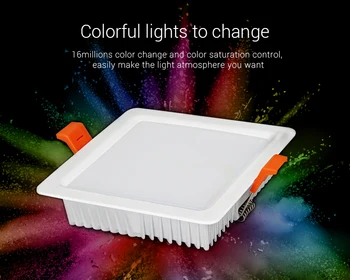 Miboxer FUT064 9W RGB+CCT Square LED Downlight AC 100V-240V Indoor lighting luces led lamp
Miboxer FUT064 9W RGB+CCT Square LED Downlight AC 100V-240V Indoor lighting luces led lamp