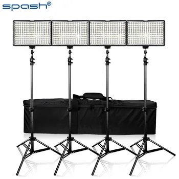 SPASH 4 PCS LED Video Light Kit Bi-color Dimmable Light Camera Photo Lamps Metal Panel with Tripod for Studio Photography Shoot
SPASH 4 PCS LED Video Light Kit Bi-color Dimmable Light Camera Photo Lamps Metal Panel with Tripod for Studio Photography Shoot