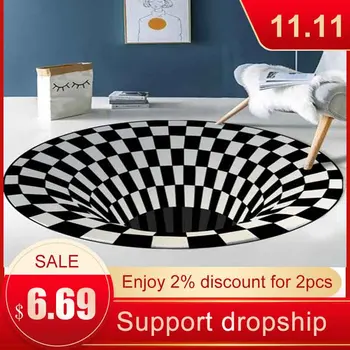 3D Carpet Vortex Illusion Print Bottomless Hole Decor Impression Rugs Mat Back Stereo Vision Tapis Indoor Living Room Decoration 
3D Carpet Vortex Illusion Print Bottomless Hole Decor Impression Rugs Mat Back Stereo Vision Tapis Indoor Living Room Decoration