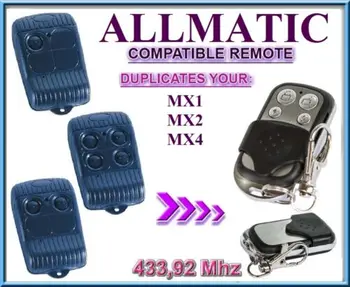 ALLMATIC MX1, MX2 or MX4 Universal remote control replacement clone duplicator Fixed code 433.92MHz
ALLMATIC MX1, MX2 or MX4 Universal remote control replacement clone duplicator Fixed code 433.92MHz