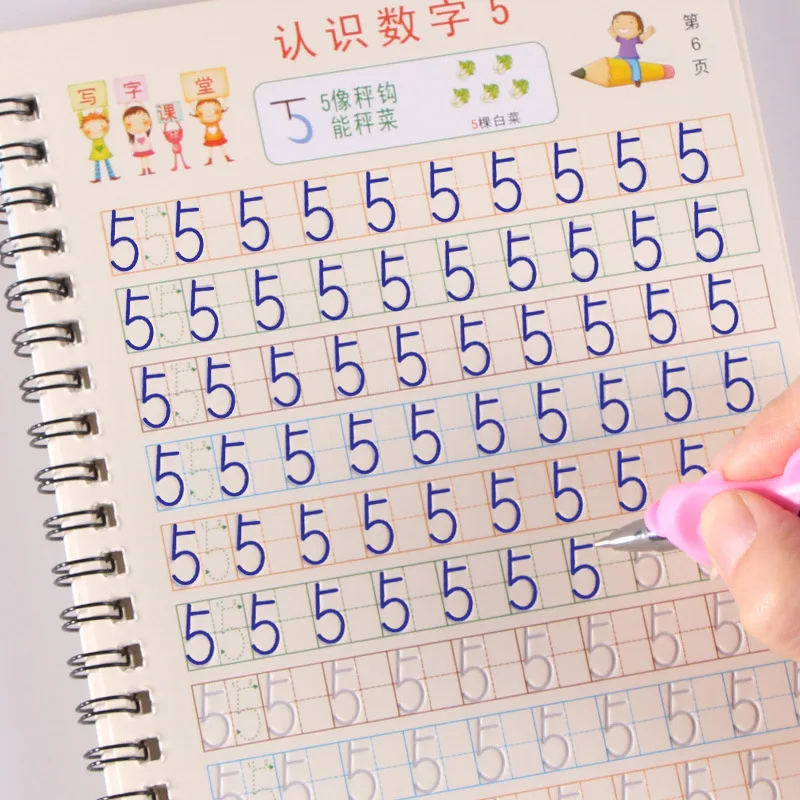 Reusable Children 3D Copybook For Calligraphy Numbers 0-10 Handwriting Books Learning Math Writing Practice Book For kids Toys
Reusable Children 3D Copybook For Calligraphy Numbers 0-10 Handwriting Books Learning Math Writing Practice Book For kids Toys