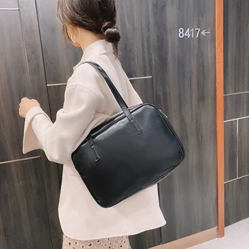 Popular Simple Female Daily Bag Simple Shoulder Bags Female Vintage Top-Handle Bag Lady PU Zipper Totes Handbags
Popular Simple Female Daily Bag Simple Shoulder Bags Female Vintage Top-Handle Bag Lady PU Zipper Totes Handbags