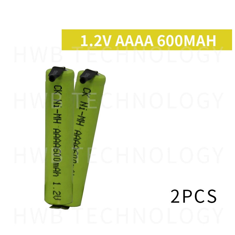 2 шт./лот AAAA 600 мА/ч 1 в Ni-MH перезаряжаемая батарея Сварочная ножка Bluetooth гарнитура