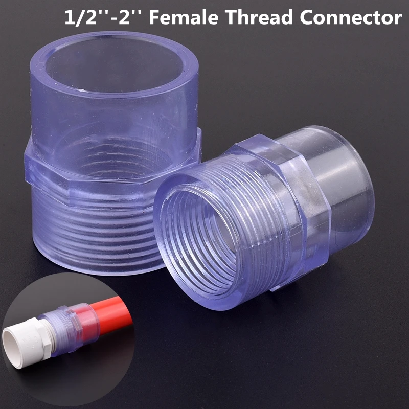 1/2"~2" Female Thread Hi-Quality UPVC Transparent Direct Connector Garden Water Pipe Connectors Irrigation PVC Tube Joints
1/2"~2" Female Thread Hi-Quality UPVC Transparent Direct Connector Garden Water Pipe Connectors Irrigation PVC Tube Joints