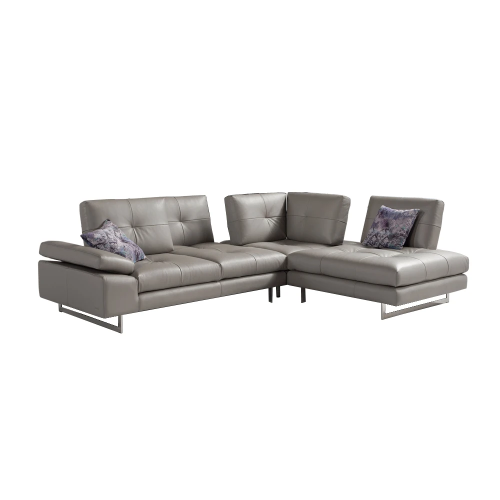 living room Sofa functional genuine leather couch Nordic L shape corner sofa backrest and armrest adjustable stainless steel leg
living room Sofa functional genuine leather couch Nordic L shape corner sofa backrest and armrest adjustable stainless steel leg