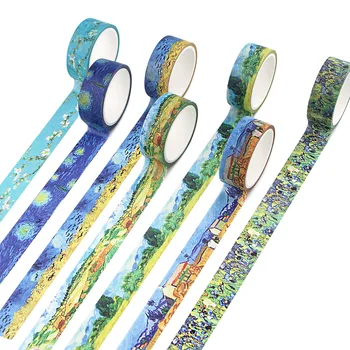 10pcs/lot E2059 Cartoon Vangogh Oil Painting DIY Scrapbooking Adhesive Washi Paper Tape Decorate Print Pattern Sticker Decal
10pcs/lot E2059 Cartoon Vangogh Oil Painting DIY Scrapbooking Adhesive Washi Paper Tape Decorate Print Pattern Sticker Decal