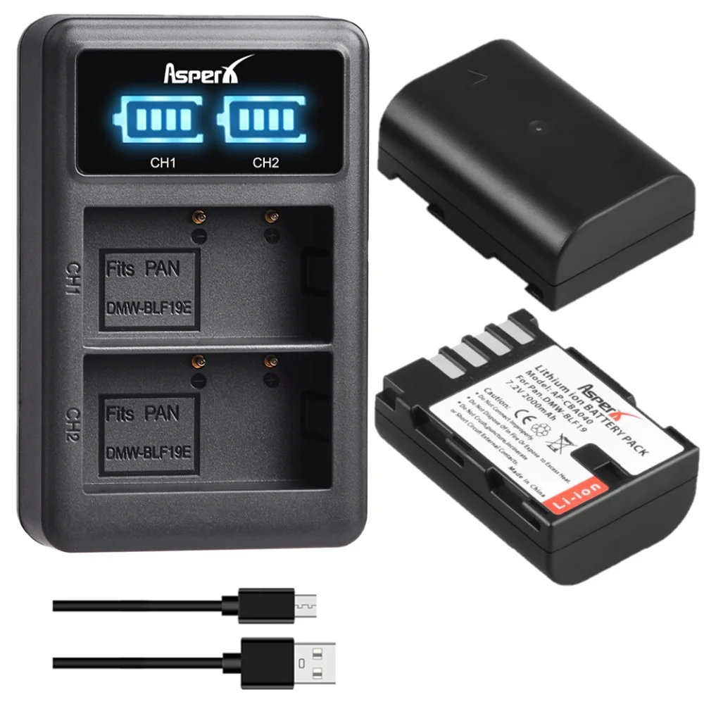 DMW-BLF19 Battery with LED Charger for Panasonic DMW BLF19E BLF19 BLF19PP, Lumix G9 GH4 GH5 DC-GH5, DMC-GH4, DMC-GH3, DC-G9
DMW-BLF19 Battery with LED Charger for Panasonic DMW BLF19E BLF19 BLF19PP, Lumix G9 GH4 GH5 DC-GH5, DMC-GH4, DMC-GH3, DC-G9
