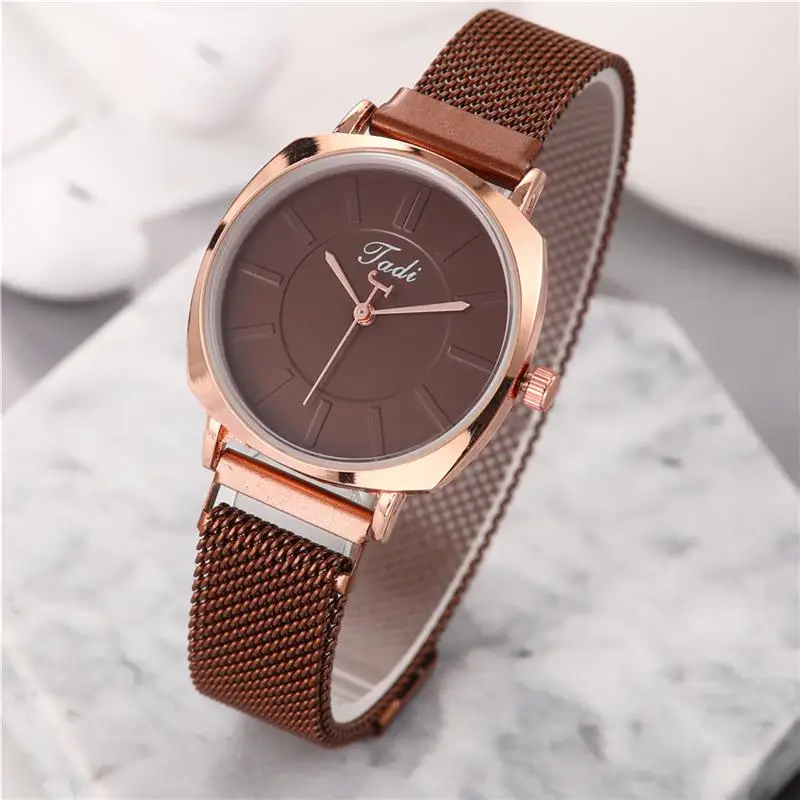 Simple square Dial Design Women Fashion Luxury brown Stainless Steel Watch With Mesh Strap Quality Classic Ladies Wristwatches
Simple square Dial Design Women Fashion Luxury brown Stainless Steel Watch With Mesh Strap Quality Classic Ladies Wristwatches