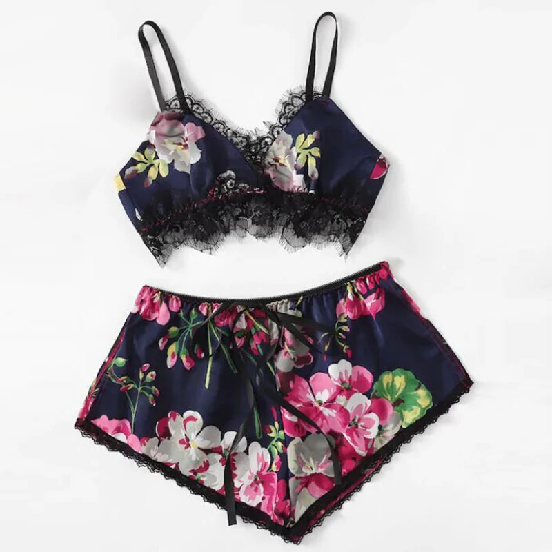 Women's Printed Underwear Set Summer Fashion Sexy Lace Sling Soft Slim Fit Print Girl Home Pajamas Women Set
Women's Printed Underwear Set Summer Fashion Sexy Lace Sling Soft Slim Fit Print Girl Home Pajamas Women Set