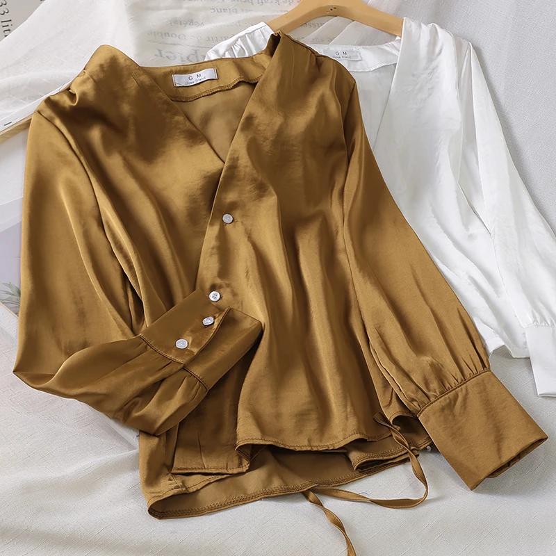 2019 new fashion women's Shirt top V-neck long sleeve with loose bandwidth blouse shirt 7293
2019 new fashion women's Shirt top V-neck long sleeve with loose bandwidth blouse shirt 7293