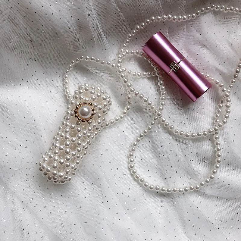 PUOU Pop Lipstick Bag Handmade Beaded Lipstick Bag Cosmetic Bags Make Up Case Fashion Toiletry Makeup Bag Pearl
PUOU Pop Lipstick Bag Handmade Beaded Lipstick Bag Cosmetic Bags Make Up Case Fashion Toiletry Makeup Bag Pearl