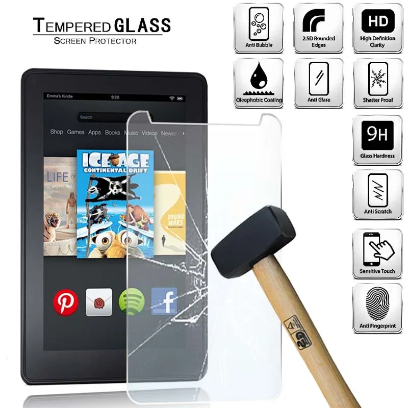 Tablet Tempered Glass Screen Protector Cover for Amazon Kindle Fire 7" (2nd Gen 2012) Tablet PC Screen HD Tempered Film
Tablet Tempered Glass Screen Protector Cover for Amazon Kindle Fire 7" (2nd Gen 2012) Tablet PC Screen HD Tempered Film