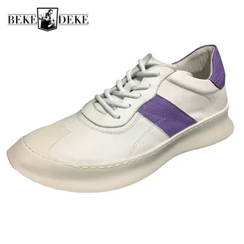 Mens Streetwear Genuine Leather Casual Sports Summer Breathable Mixed Colors Lace Up Pointed Toe Cowhide Sneaker Shoes 
Mens Streetwear Genuine Leather Casual Sports Summer Breathable Mixed Colors Lace Up Pointed Toe Cowhide Sneaker Shoes