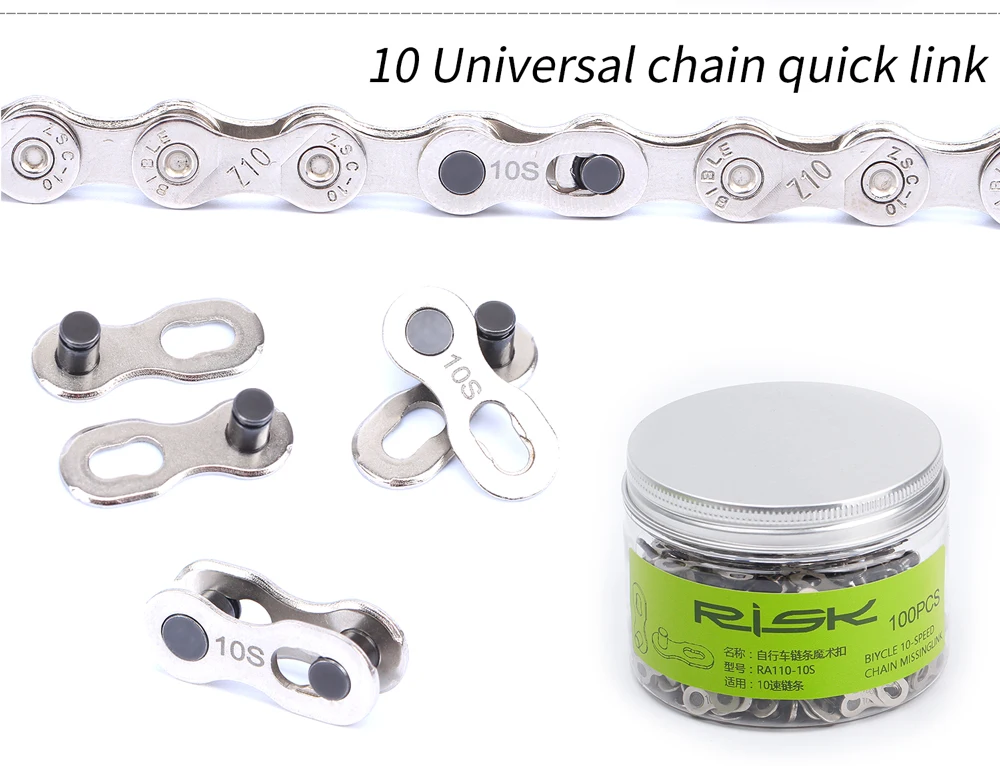 Discount 5 Pairs Risk Universal Mountain Road Bike Connecting Chain Quick Link Connector Bicycle Missing Master Link 6/7/8/9/10/11 Speed 6 Discount 5 Pairs Risk Universal Mountain Road Bike Connecting Chain Quick Link Connector Bicycle Missing Master Link 6/7/8/9/10/11 Speed 6