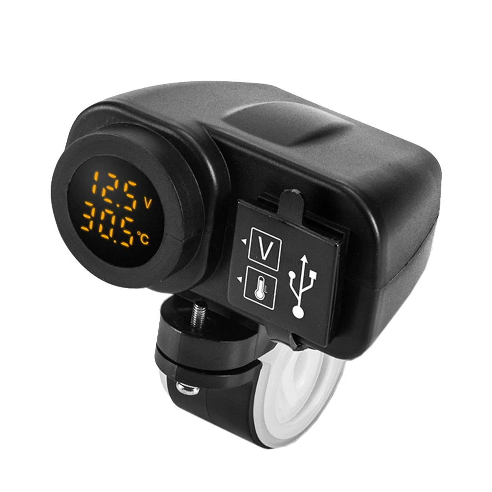 12-30V Compact Multiuse Digital LED Display Waterproof Dual Ports Socket Quick Charging Motorcycle With Voltmeter USB Charger
12-30V Compact Multiuse Digital LED Display Waterproof Dual Ports Socket Quick Charging Motorcycle With Voltmeter USB Charger