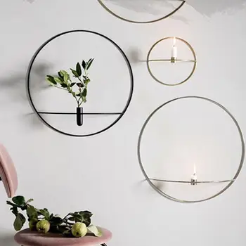 Metal Candlestick Metal Candle Holder Metal Candelabrum Round Elegant Exquisite Modern Wall Hanging Christmas Wedding Romantic
Metal Candlestick Metal Candle Holder Metal Candelabrum Round Elegant Exquisite Modern Wall Hanging Christmas Wedding Romantic