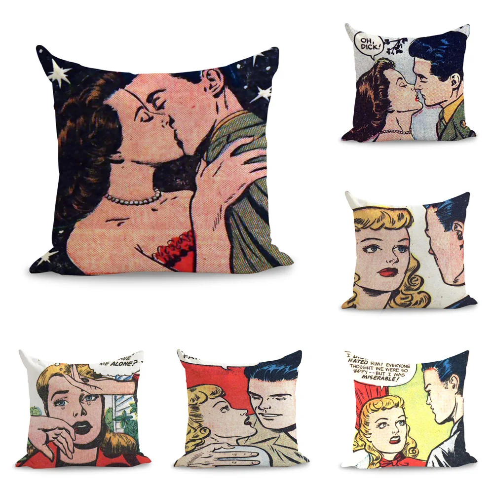 Vintage Romantic Comics Pop Art Pillow Euro Cover Decorative Massager Decorative Pillows Home Decor Gift
Vintage Romantic Comics Pop Art Pillow Euro Cover Decorative Massager Decorative Pillows Home Decor Gift
