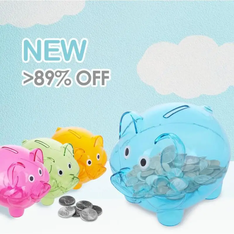 money saving box children cash/coin safe box piggy bank
