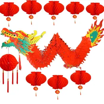 14PCS Chinese Dragon And Red Lantern Set Spring Festival New Year Lantern Festival Wedding Decoration Outdoor And Indoor Decor
14PCS Chinese Dragon And Red Lantern Set Spring Festival New Year Lantern Festival Wedding Decoration Outdoor And Indoor Decor
