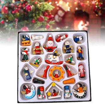 Christmas Miniature Wood Ornaments Decoration Mini Christmas Ornament Set of 24 Pieces Drop Shipping 
Christmas Miniature Wood Ornaments Decoration Mini Christmas Ornament Set of 24 Pieces Drop Shipping