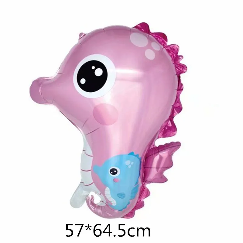 Balon foliowy w kształcie uroczego zwierzęcia - delfin, smok, krewetka, krab, małe ryby, konik morski, ośmiornica dla chłopca i dziewczynki w urodziny - Wianko - 2