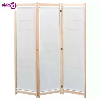 vidaXL 3-Panel Room Divider Solid Pine Wood 120x170 cm 42975