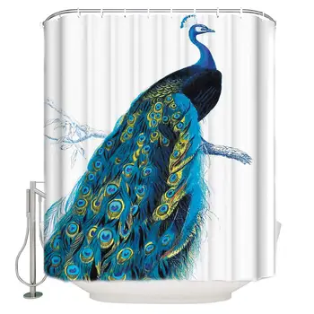 Beautiful Peacock Feathers Custom Polyester Lightweight Bath Shower Curtain Rings Included 
Beautiful Peacock Feathers Custom Polyester Lightweight Bath Shower Curtain Rings Included