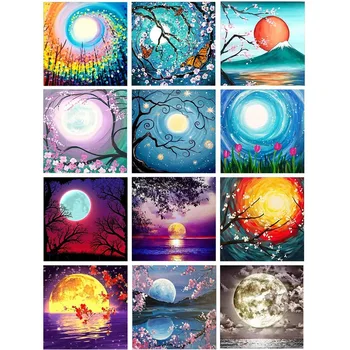 12 Pack 5D Diamond Painting Kits Full Drill Rhinestone Moon Diamond Pictures for Home Decor(Canvas 12 x 12 Inch) 
12 Pack 5D Diamond Painting Kits Full Drill Rhinestone Moon Diamond Pictures for Home Decor(Canvas 12 x 12 Inch)