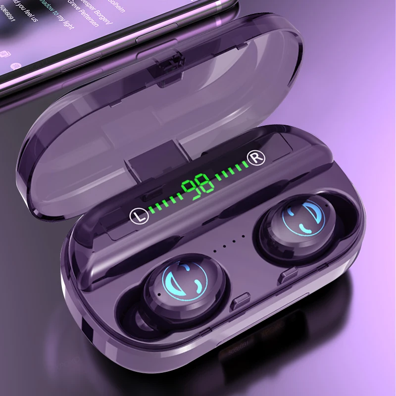 Bluetooth 5.0 Earphone TWS Wireless Noise Canceling Headphone Handsfree Earphones Music Sport Earbuds Headset for Mobile Phone