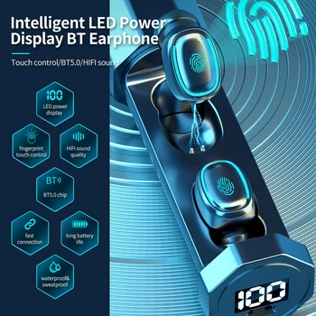 Bluetooth Wireless Earphone with LED Power Display Mini Design Ear-in Headset for Sport/Vehicle Android/IOS Consumer Electronics
Bluetooth Wireless Earphone with LED Power Display Mini Design Ear-in Headset for Sport/Vehicle Android/IOS Consumer Electronics