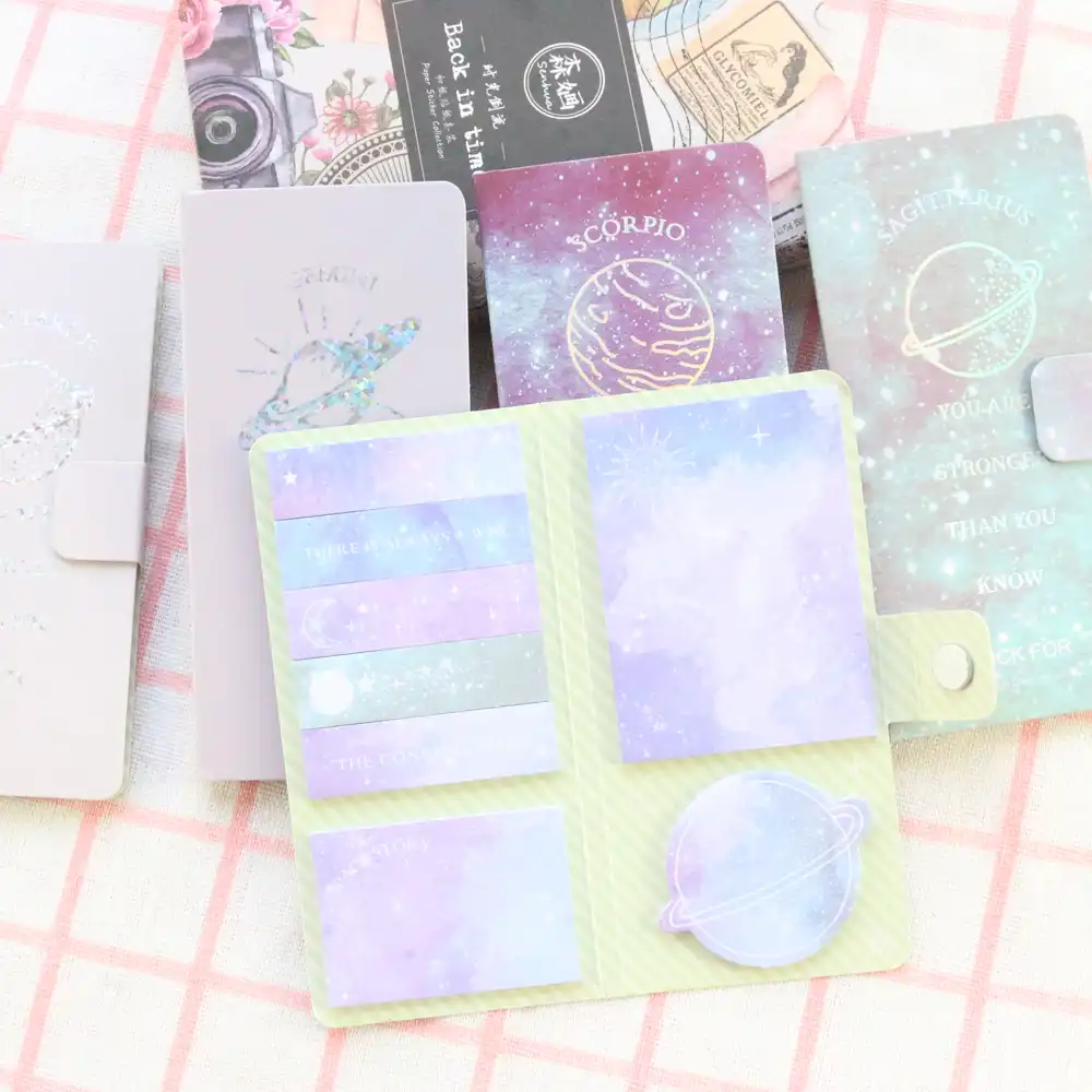 index label memo pad set school student sticky mug notepad