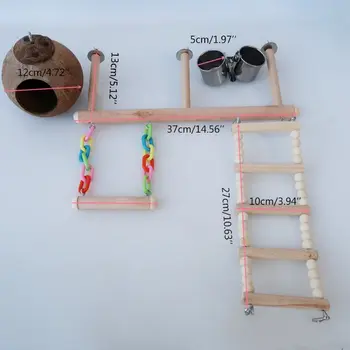Bird Perch Cage Play Gyms Parrot Playground Climbing Ladders Swing Feeder Cups R7RC
Bird Perch Cage Play Gyms Parrot Playground Climbing Ladders Swing Feeder Cups R7RC