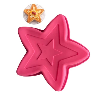Large single five-pointed star silicone mold, cake mold, DIY jelly mold baking mold
Large single five-pointed star silicone mold, cake mold, DIY jelly mold baking mold