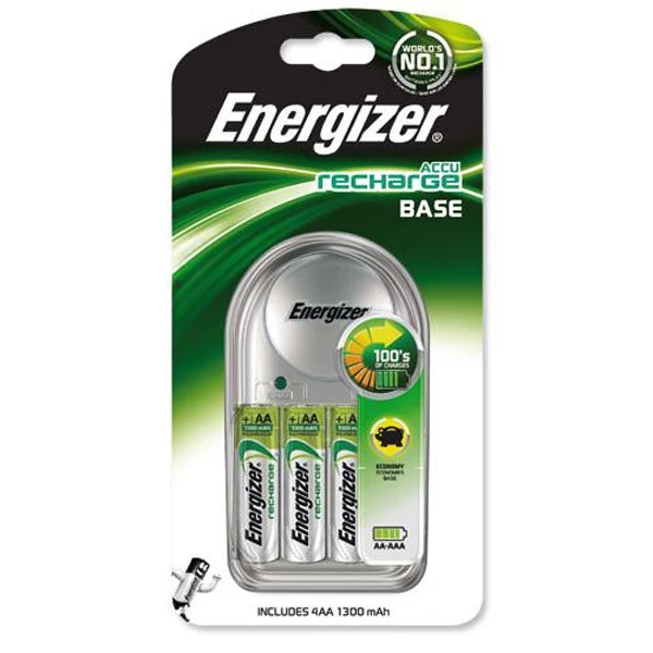 Зарядное устройство Energizer Recharge Base + 4 аккумуляторные батарейки NH15/AA 1300 mAh |
