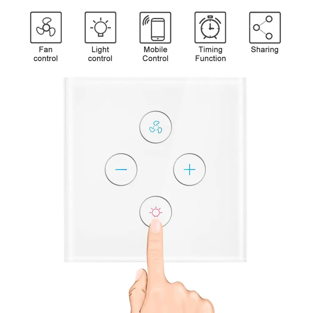 EU WiFi Smart Ceiling Fan Switch APP Remote Timer And Speed Control Compatible With Alexa And Google Home
EU WiFi Smart Ceiling Fan Switch APP Remote Timer And Speed Control Compatible With Alexa And Google Home