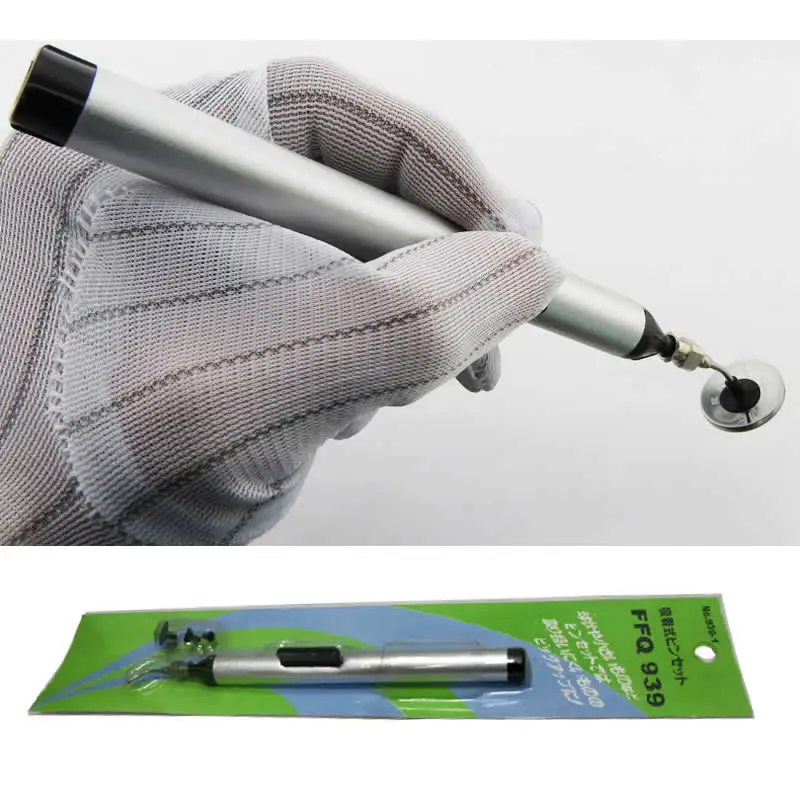 FFQ 939 IC SMD Vacuum Sucking Suction Pen Remover Sucker Pump IC SMD Tweezer Pick Up Tool Solder Desoldering with 3 Suction Head
FFQ 939 IC SMD Vacuum Sucking Suction Pen Remover Sucker Pump IC SMD Tweezer Pick Up Tool Solder Desoldering with 3 Suction Head