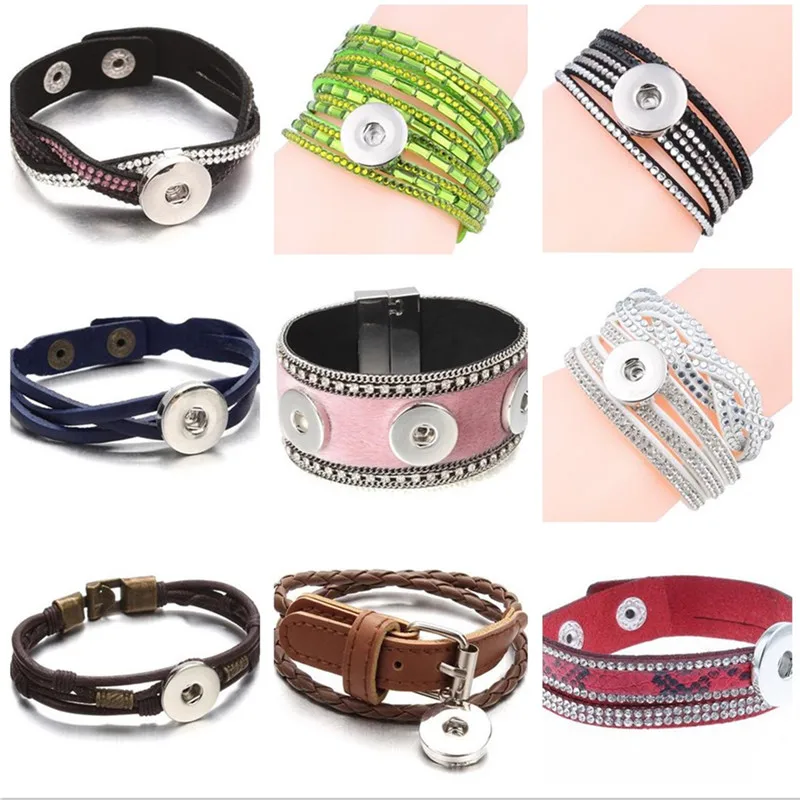 6 Colors Fashion Multilayer Rhinestone Wrap Leather Bracelet Crystal Xinnver 18mm Snaps Button Bracelets&Bangles For Women ZE201
6 Colors Fashion Multilayer Rhinestone Wrap Leather Bracelet Crystal Xinnver 18mm Snaps Button Bracelets&Bangles For Women ZE201