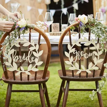 2pcs Bride Groom Wreath Wooden Sign Wedding Party Chair Decoration Unique Engagement Accessory Party Gifts Bride Groom Signs
2pcs Bride Groom Wreath Wooden Sign Wedding Party Chair Decoration Unique Engagement Accessory Party Gifts Bride Groom Signs